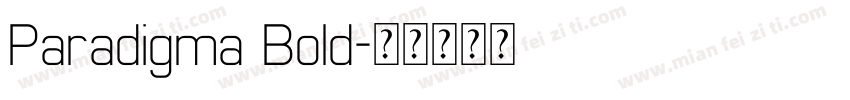 Paradigma Bold字体转换